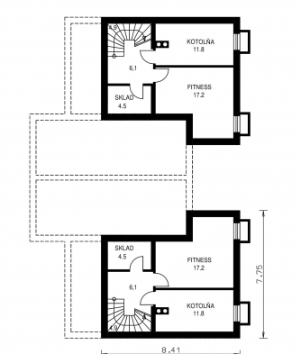 Mirror image | Floor plan of basement - NOVA 222